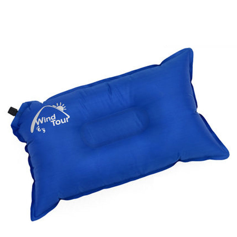 戶外旅行便攜自動充氣枕頭 桔色小憩伴侶，舒適隨行